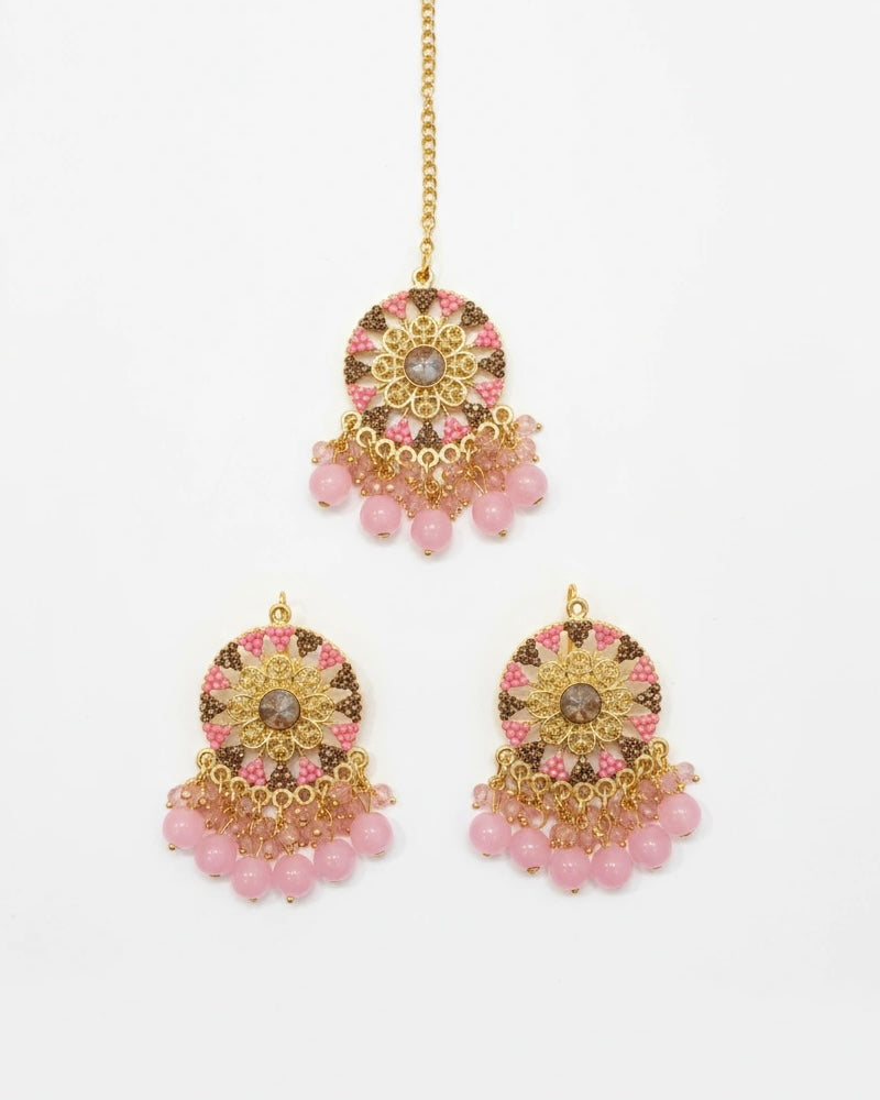 Aafreen - Earrings with tikka