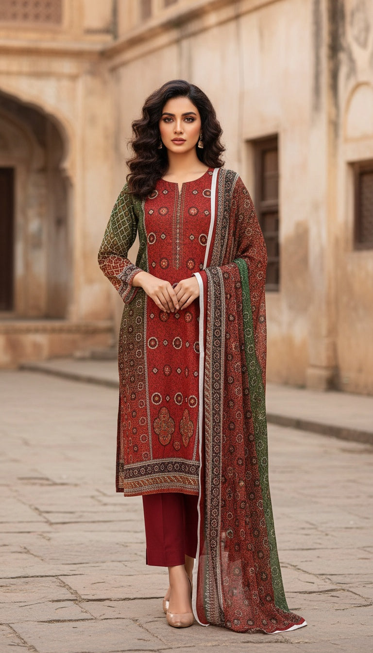 Lawn - Kafs - 3pcs
